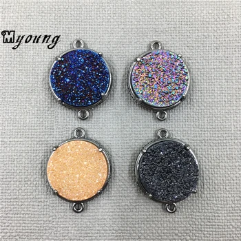 Round Agates Druzy Quartz Connector,Multicolor Agates Drusy Titanium Charm For Bracelet or Necklace Jewelry Making MY1455
Round Agates Druzy Quartz Connector,Multicolor Agates Drusy Titanium Charm For Bracelet or Necklace Jewelry Making MY1455