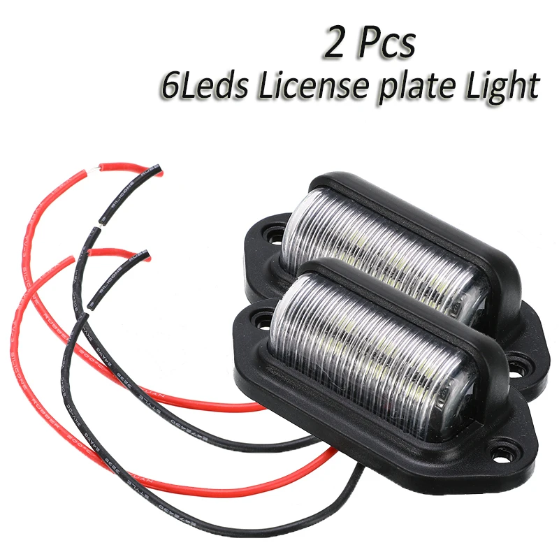2Pcs 6LEDs 12V Number Plate Light License Plate Light Lamp Car Boat RV Truck Tail Light Trailer Step Lamp White Waterproof
2Pcs 6LEDs 12V Number Plate Light License Plate Light Lamp Car Boat RV Truck Tail Light Trailer Step Lamp White Waterproof