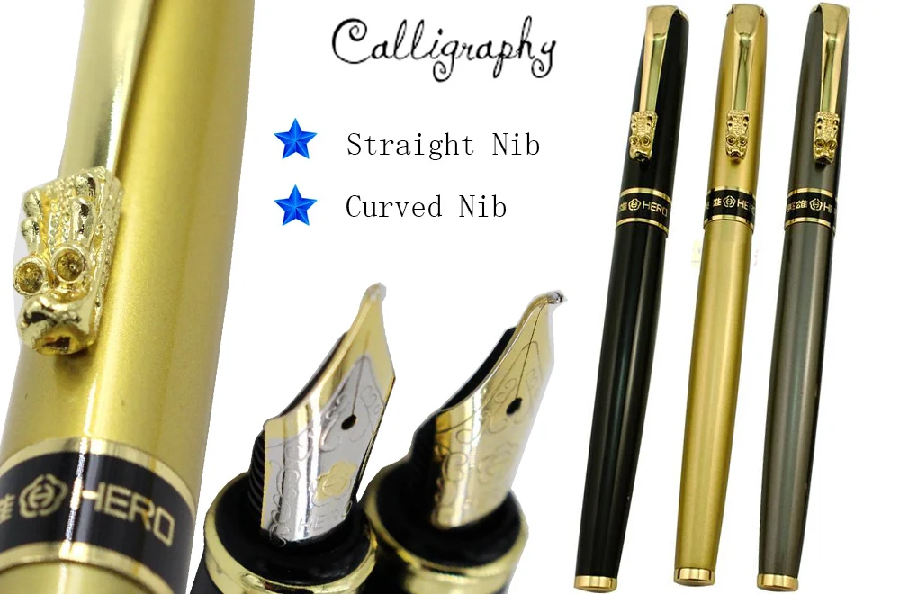 Fountain pen Curved Nib Calligraphy pen HERO 1508 Dragon Clip Signature pens The best gifts Free Shipping
Fountain pen Curved Nib Calligraphy pen HERO 1508 Dragon Clip Signature pens The best gifts Free Shipping