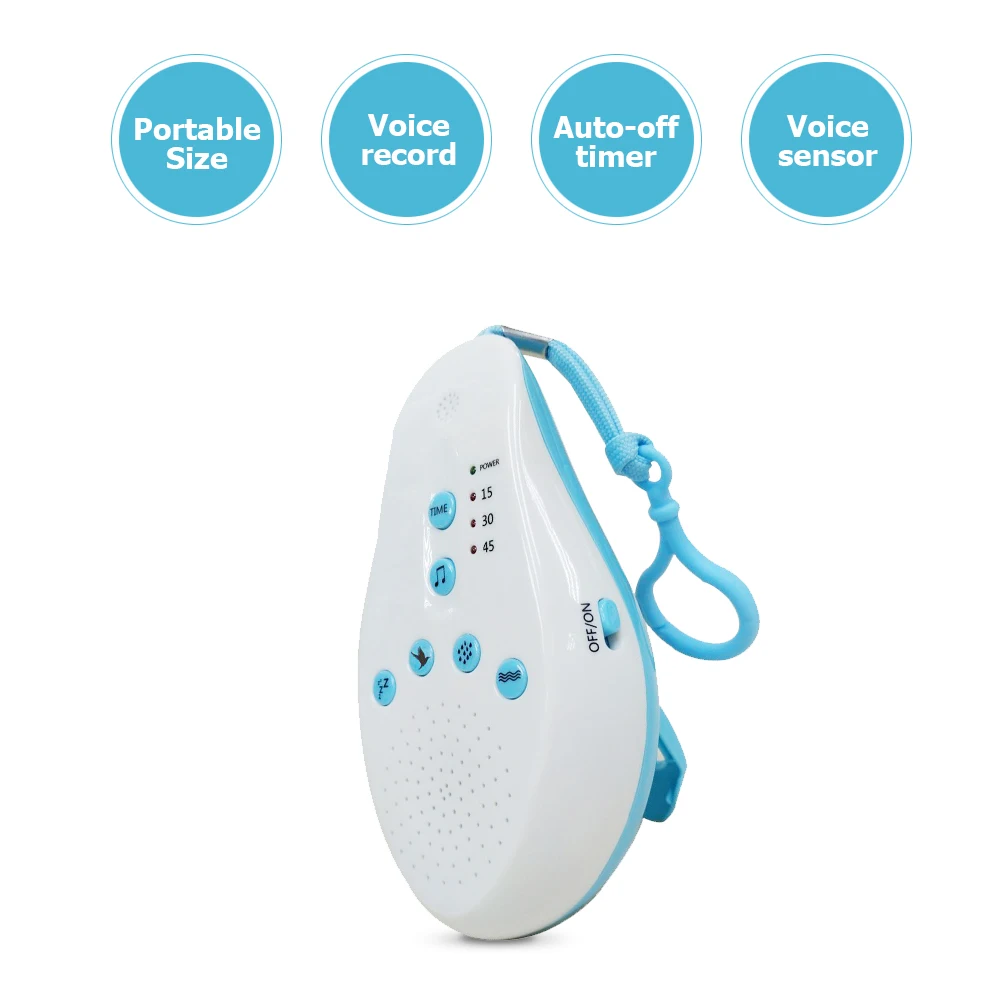 Baby Sleep white noise machine Soothers Sound Record Voice Sensor with 8 Soothing Sound Auto-off Timer Baby monitor
Baby Sleep white noise machine Soothers Sound Record Voice Sensor with 8 Soothing Sound Auto-off Timer Baby monitor