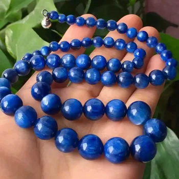 Genuine Natural Kyanite Blue Gemstone Necklace Crystal Round Beads Women 6-13mm Man Long Chain AAAAAA
Genuine Natural Kyanite Blue Gemstone Necklace Crystal Round Beads Women 6-13mm Man Long Chain AAAAAA