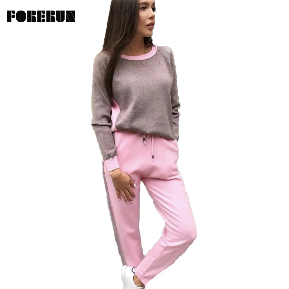 FORERUN 2 Piece Sets Women Sweater Tops and Pants Tracksuit Winter Autumn Women 2 Piece Outfits
FORERUN 2 Piece Sets Women Sweater Tops and Pants Tracksuit Winter Autumn Women 2 Piece Outfits