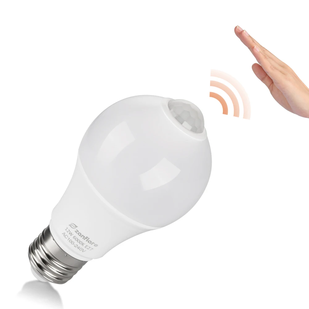 Zanflare LED Bulb Infrared Motion Sensor Light Bulb 6000K LED Ball Bulb Lighting Bulb E27 Base
Zanflare LED Bulb Infrared Motion Sensor Light Bulb 6000K LED Ball Bulb Lighting Bulb E27 Base