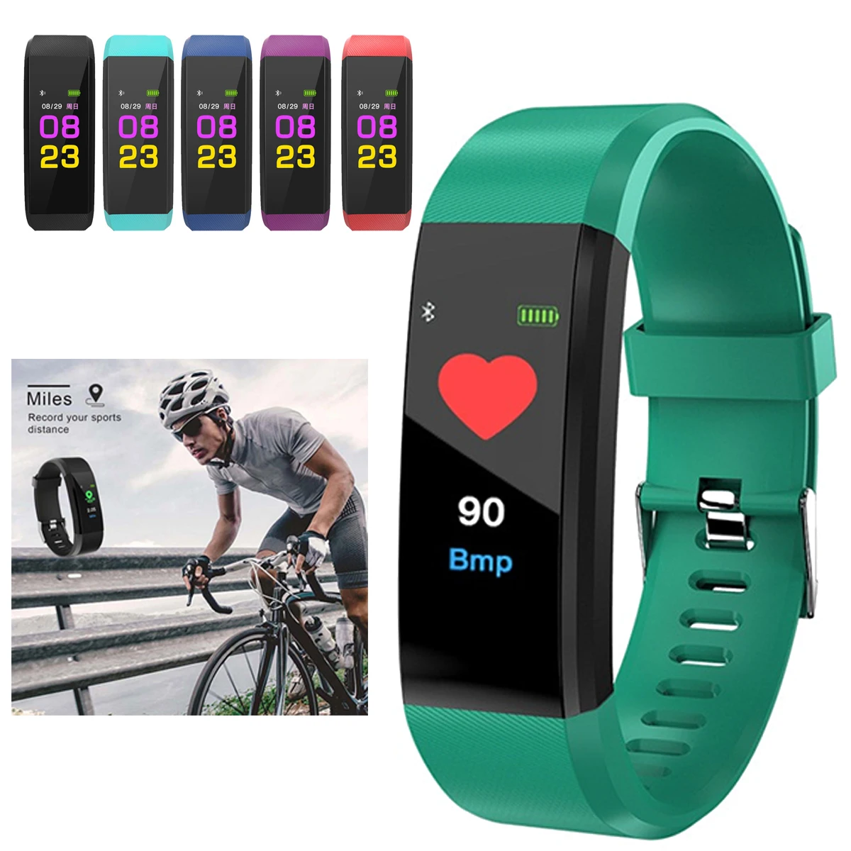 Heart rate measuring device Color screen smart bracelet ID115HR PLUS Waterproof pedometer Sports Bluetooth smart bracelet
Heart rate measuring device Color screen smart bracelet ID115HR PLUS Waterproof pedometer Sports Bluetooth smart bracelet