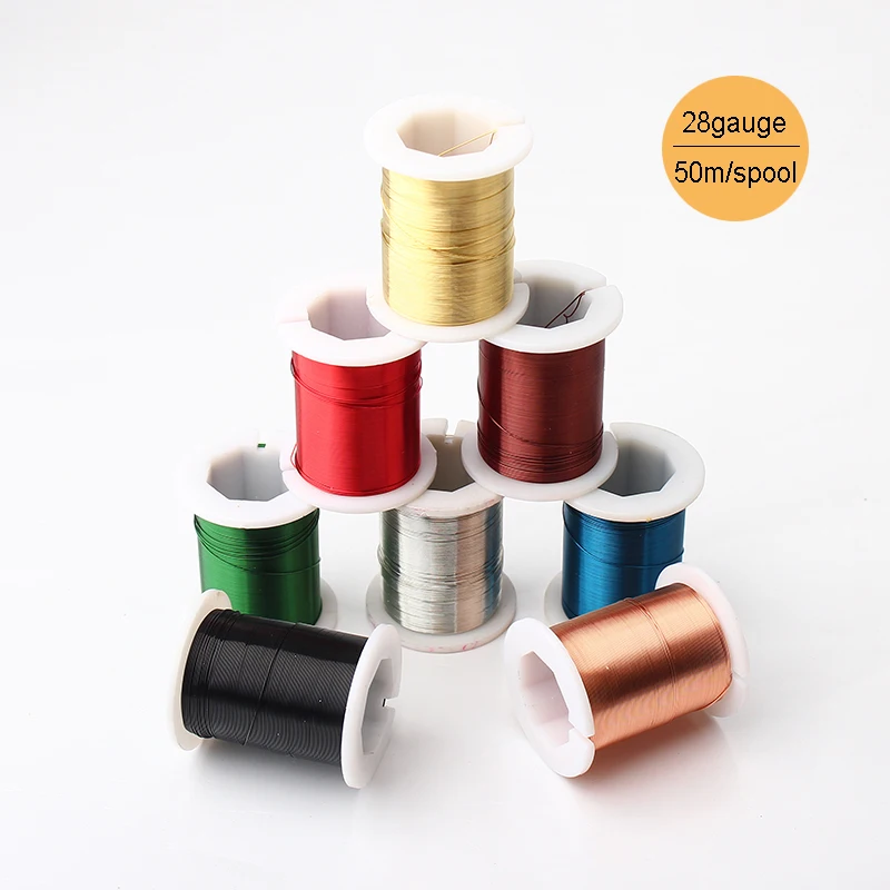 28 metres Brass wire 0.3 mm PURPLE 1 spool