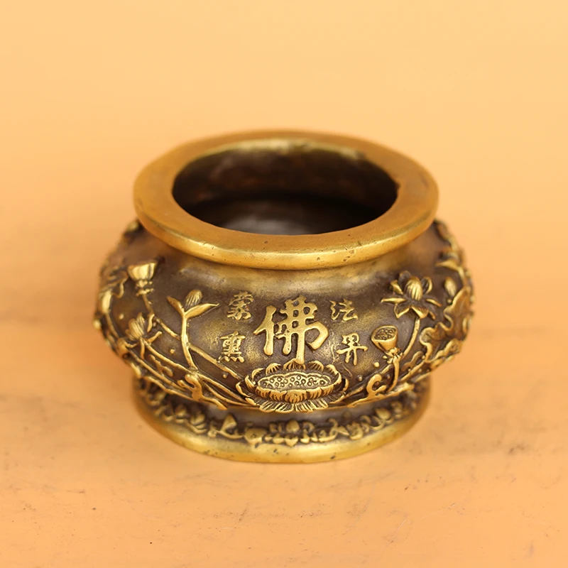Bronze Crafts Copper Incense burner ornaments Lotus Buddha Word household incense burner incense oven sandalwood furnace Bronze
Bronze Crafts Copper Incense burner ornaments Lotus Buddha Word household incense burner incense oven sandalwood furnace Bronze