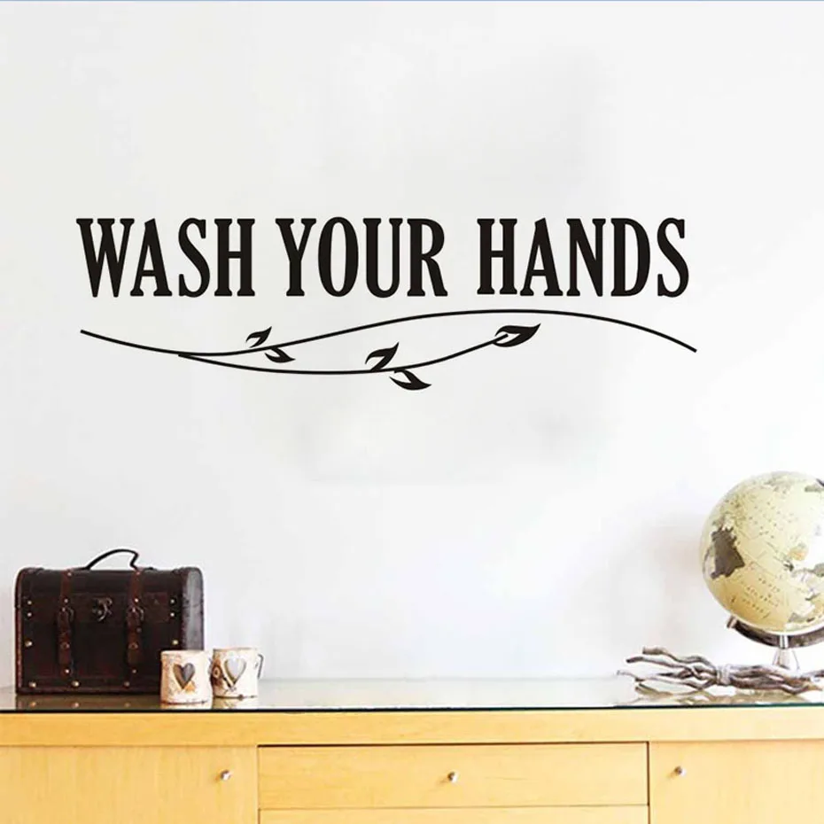 "Wash your hands"Washroom Stickers Home Decor Wallpaper For Bedroom Decals Wall Stickers Vinyl Removable Waterproof Wall Art
"Wash your hands"Washroom Stickers Home Decor Wallpaper For Bedroom Decals Wall Stickers Vinyl Removable Waterproof Wall Art