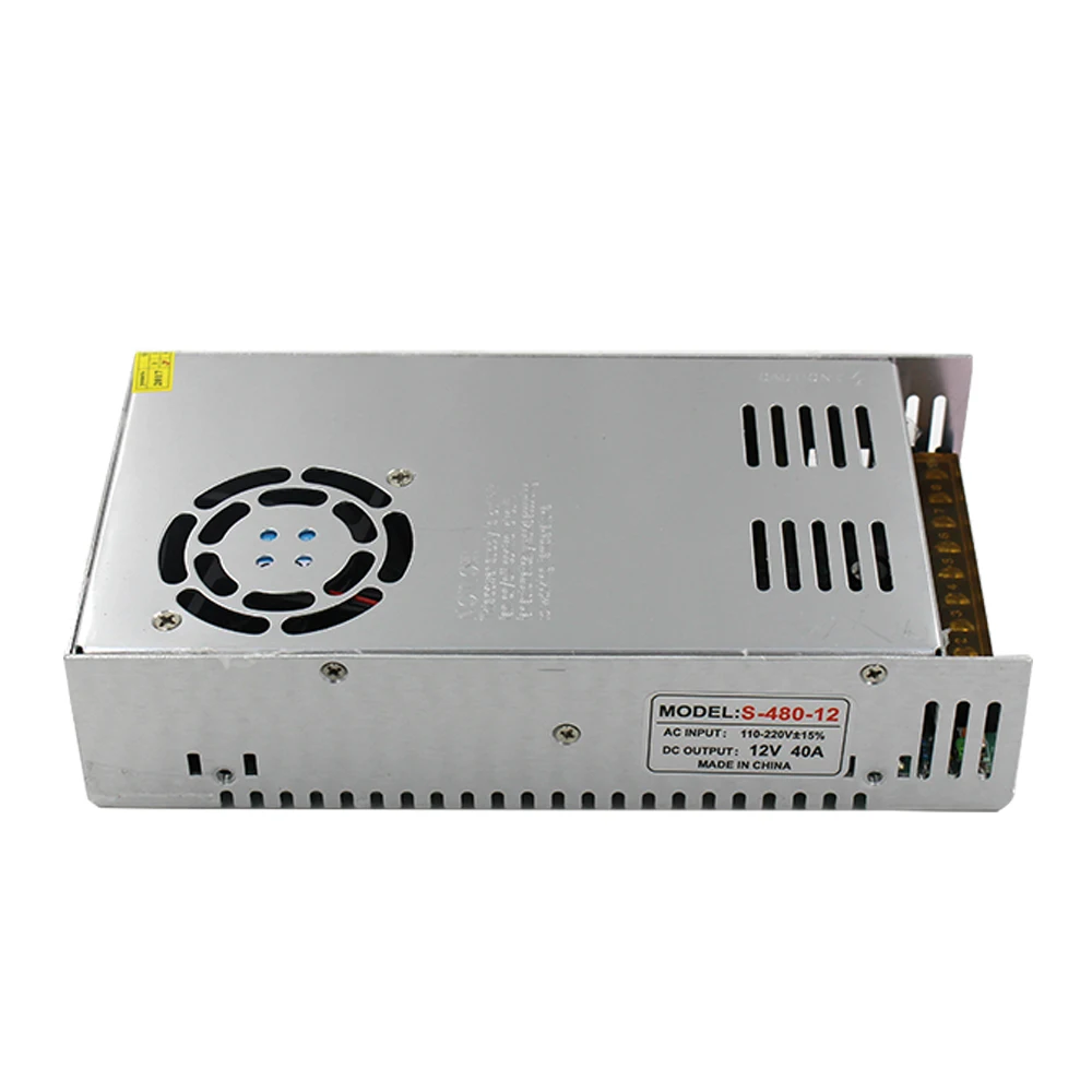 12V 40A 480W Switching Power Supply Driver for LED Strip AC 100-240V Input to DC 12V
12V 40A 480W Switching Power Supply Driver for LED Strip AC 100-240V Input to DC 12V