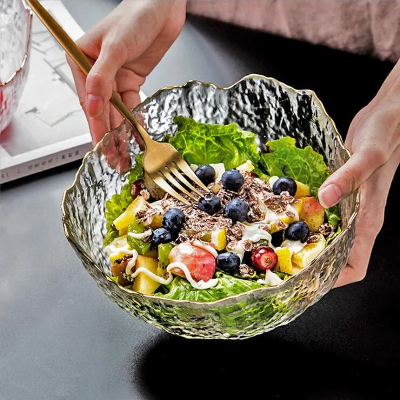 Creative Large Size Irregular Gold-edged Transparent Glass Bowl Des Sert Salad Snack Fruit Vegetable Bowl Salad Bowl
Creative Large Size Irregular Gold-edged Transparent Glass Bowl Des Sert Salad Snack Fruit Vegetable Bowl Salad Bowl
