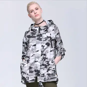 

Military style Jacket 2019 New Arrival Female Sunscreen waterproof Jacket Chaquetas Camouflage hooded Mujer Jackets Wq921