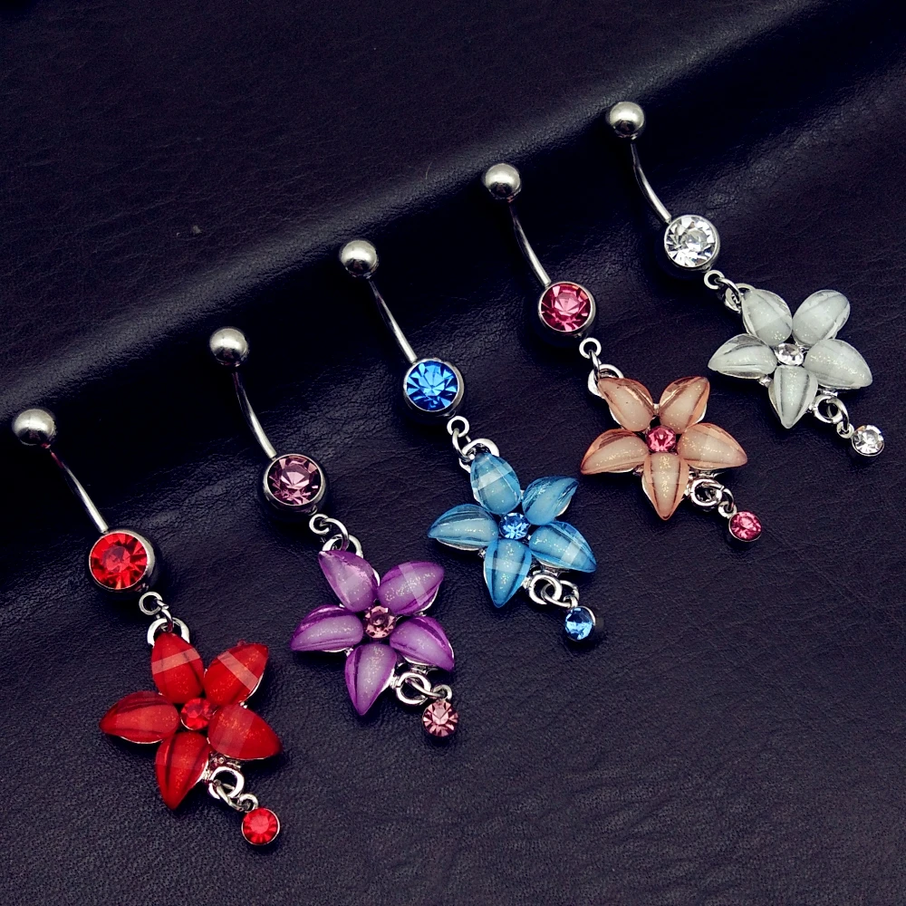 Christmas Gift 1PC Rhinestone Flower Belly Ring Dangle Piercing Colorful Body Jewelry Nombril 316L Surgical Steel Body Jewelry
Christmas Gift 1PC Rhinestone Flower Belly Ring Dangle Piercing Colorful Body Jewelry Nombril 316L Surgical Steel Body Jewelry