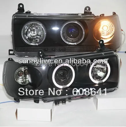 For TOYOTA Prado 4500 LC80 FJ80 LED Angel Eyes Headlight 1990-1997 year Black Color
For TOYOTA Prado 4500 LC80 FJ80 LED Angel Eyes Headlight 1990-1997 year Black Color