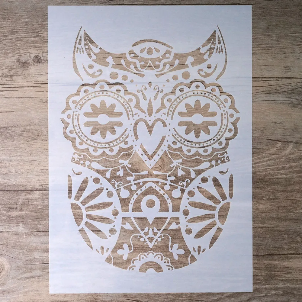 A4 DIY Craft Layering Owl Mandala Stencil For Walls Painting Scrapbooking Stamping Stamp Album Decorative Embossing Paper Card
A4 DIY Craft Layering Owl Mandala Stencil For Walls Painting Scrapbooking Stamping Stamp Album Decorative Embossing Paper Card