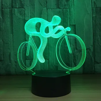Ride Bike 3D Lamp LED Night Light 7 Color Changing 3D Visual Hologram Decor AAA Batteries Usb Table Lampara Lamp for Sports Guy
Ride Bike 3D Lamp LED Night Light 7 Color Changing 3D Visual Hologram Decor AAA Batteries Usb Table Lampara Lamp for Sports Guy