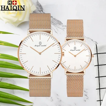 2019 HAIQIN NEW Couple Watch Ultra-thin 6MM Fashion Luxury Gold Watches Ladies Dress Waterproof Sports Watch Relogio Masculino
2019 HAIQIN NEW Couple Watch Ultra-thin 6MM Fashion Luxury Gold Watches Ladies Dress Waterproof Sports Watch Relogio Masculino