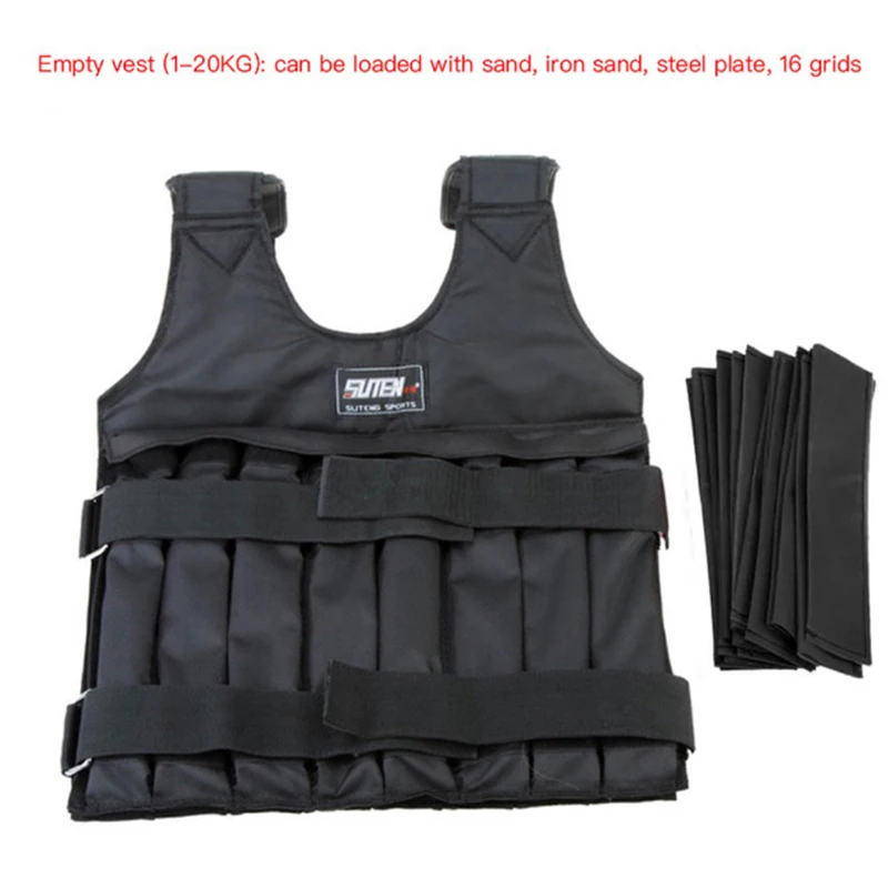 20kg/50kg Loading Weighted Vest For Boxing Training Workout Fitness Equipment Adjustable Waistcoat Jacket Sand Clothing Training
20kg/50kg Loading Weighted Vest For Boxing Training Workout Fitness Equipment Adjustable Waistcoat Jacket Sand Clothing Training