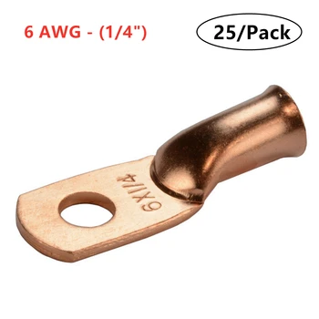25PCS 6 Gauge Red Copper Circular Splice Ring Terminal Wire Naked Battery Cable Connector lugs Terminals
25PCS 6 Gauge Red Copper Circular Splice Ring Terminal Wire Naked Battery Cable Connector lugs Terminals