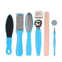 Manucure pied soin fichier Set mort peau dure callosités dissolvant grattoir pédicure râpe outils de soins des pieds trousse à outils en acier inoxydable(China)
