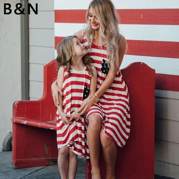 B&N Mother(S-XL) Child(3T-7T) Dress Family Matching Cloth Summer Sundress Strap Dots America Flag Tassels A Line Women Pullovers
B&N Mother(S-XL) Child(3T-7T) Dress Family Matching Cloth Summer Sundress Strap Dots America Flag Tassels A Line Women Pullovers