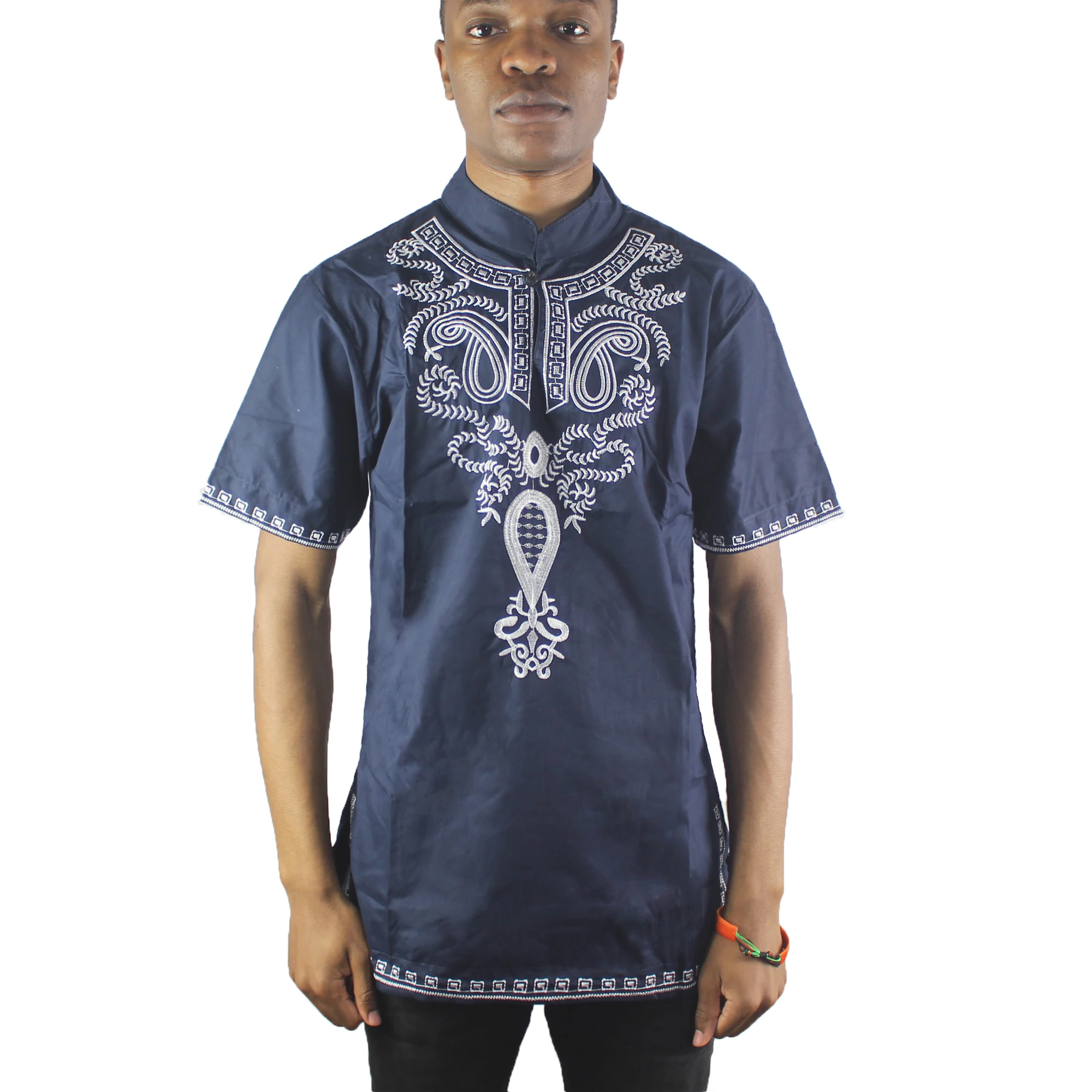 Africa Navy Blue Both Side Embroidery Men`s Dashiki Tops Mandarin Collar Side Slit Ethnic Shirts for Wedding Wearing
Africa Navy Blue Both Side Embroidery Men`s Dashiki Tops Mandarin Collar Side Slit Ethnic Shirts for Wedding Wearing