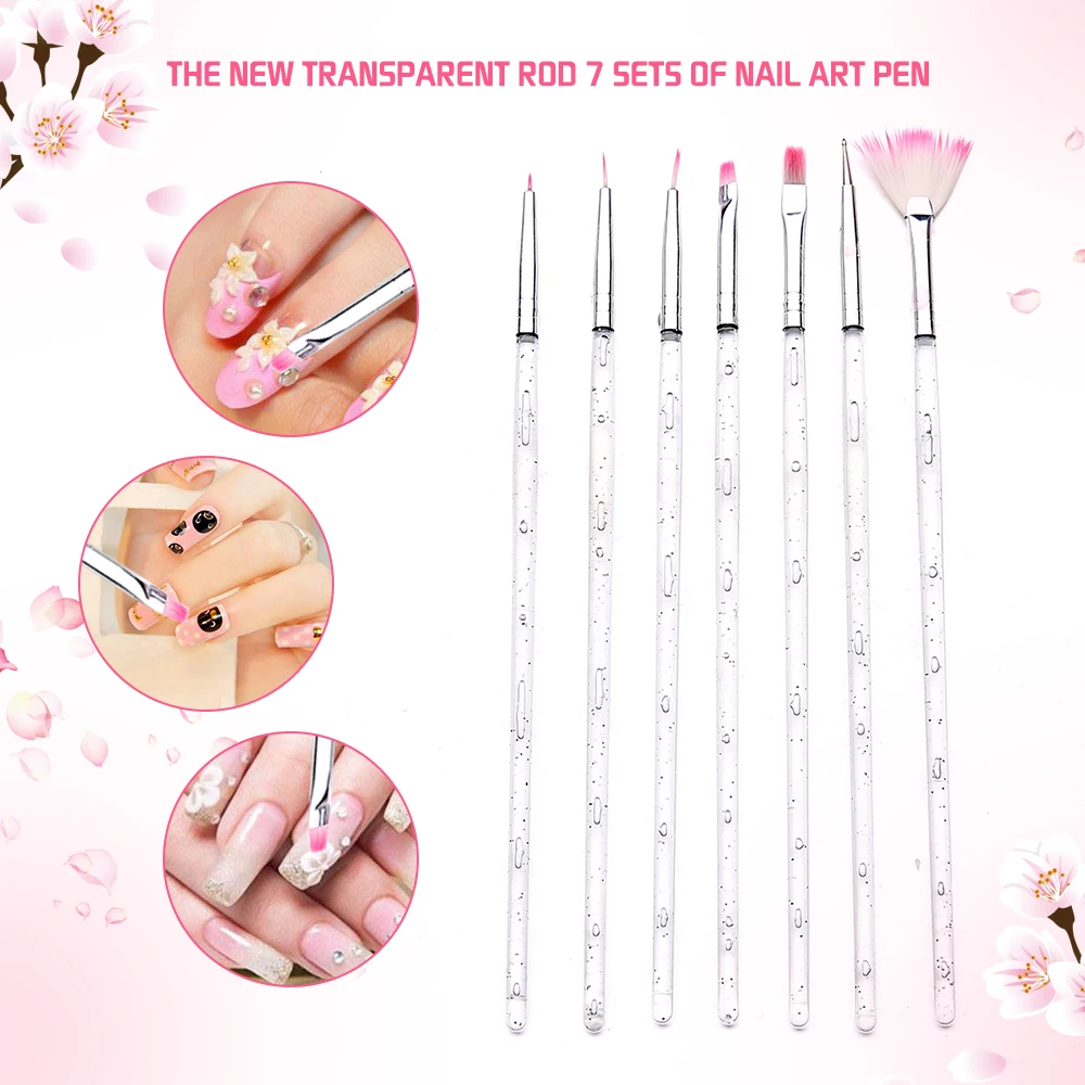 7PCS/Set Nail Art Brush Pen Dotting Painting Drawing Fan Line Builder Design Polish Gel UV Tips Decoration Manicure
7PCS/Set Nail Art Brush Pen Dotting Painting Drawing Fan Line Builder Design Polish Gel UV Tips Decoration Manicure