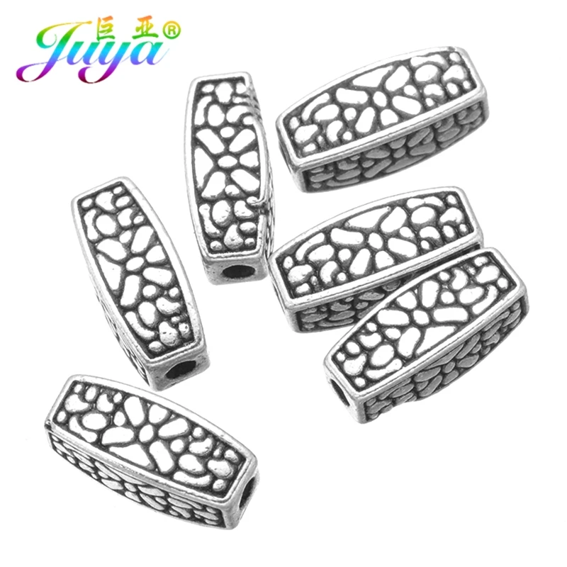 

Juya 5mm Metal Charm Beads Antique Silver Color End Beads Accessories For Women Classical DIY Craft Jewelry Making