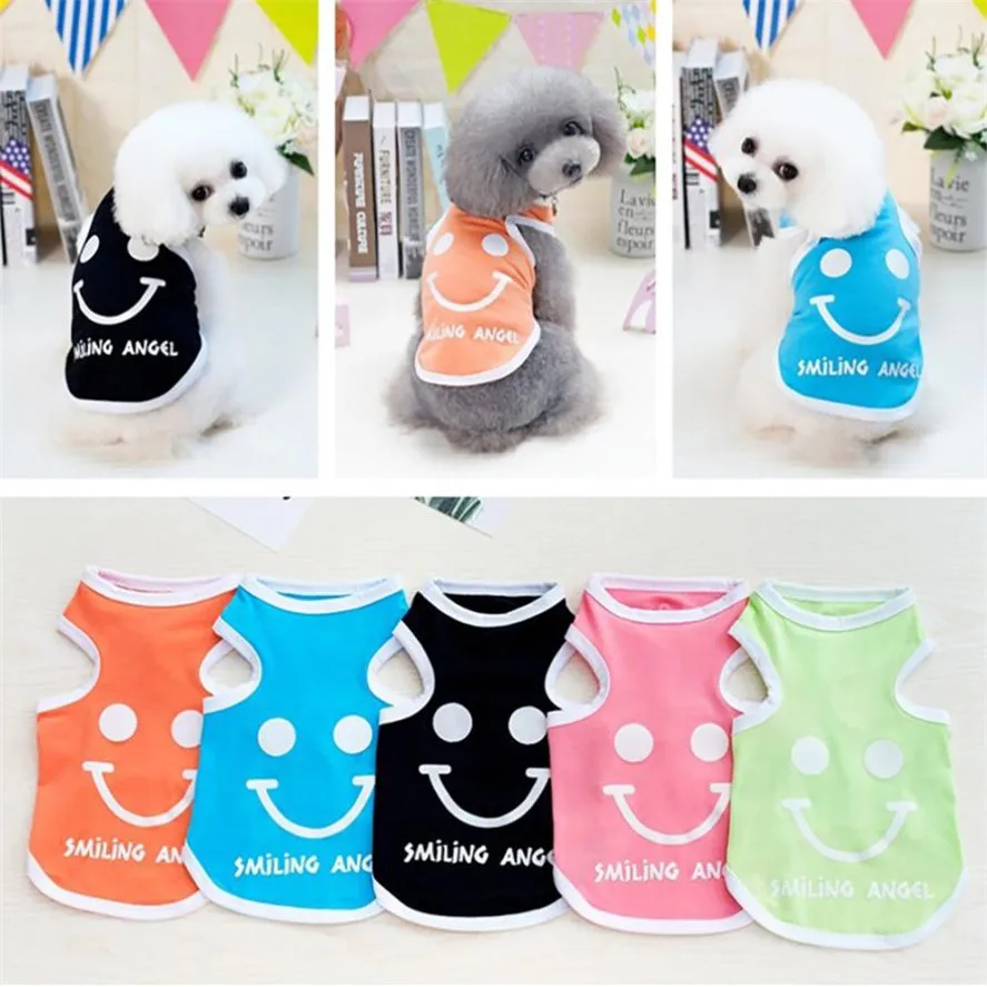 New 1PC Spring Summer Small Dog Vest Pet Dog Smile Vest Dog Cat Cute Summer Clothes S/M/L/XL/XXL Dogs Vest Pet Clothes
New 1PC Spring Summer Small Dog Vest Pet Dog Smile Vest Dog Cat Cute Summer Clothes S/M/L/XL/XXL Dogs Vest Pet Clothes
