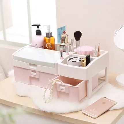 Cosmetic storage box Large drawer style finishing box Dressing table Household makeup storage desk storage box
Cosmetic storage box Large drawer style finishing box Dressing table Household makeup storage desk storage box