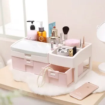 Cosmetic storage box Large drawer style finishing box Dressing table Household makeup storage desk storage box
Cosmetic storage box Large drawer style finishing box Dressing table Household makeup storage desk storage box