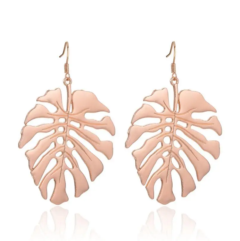 2019 Boho Hollow Monstera Leaf Dangle Drop Earrings Tropical Plant Leaves Earrings Summer Beach Jewelry Party Gift for Women
2019 Boho Hollow Monstera Leaf Dangle Drop Earrings Tropical Plant Leaves Earrings Summer Beach Jewelry Party Gift for Women