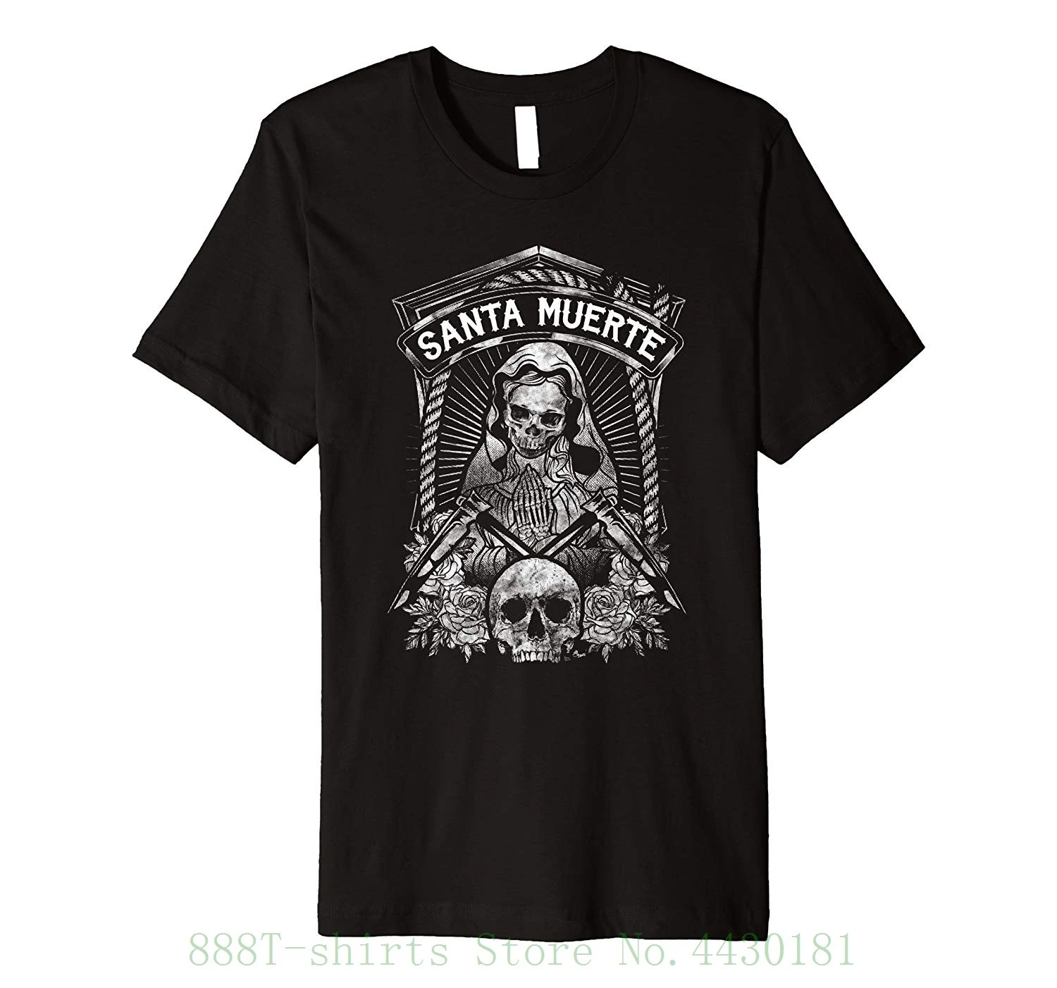 Женская футболка La Santa Muerte мексиканская мрачная рубашка модная женская летняя