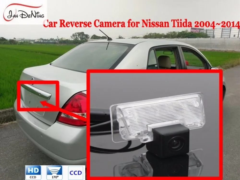 JanDeNing HD CCD Car Rear View Parking/Backup Reverse Camera/Waterproof License Plate Light OEM For Nissan Tiida 2004-2012
JanDeNing HD CCD Car Rear View Parking/Backup Reverse Camera/Waterproof License Plate Light OEM For Nissan Tiida 2004-2012