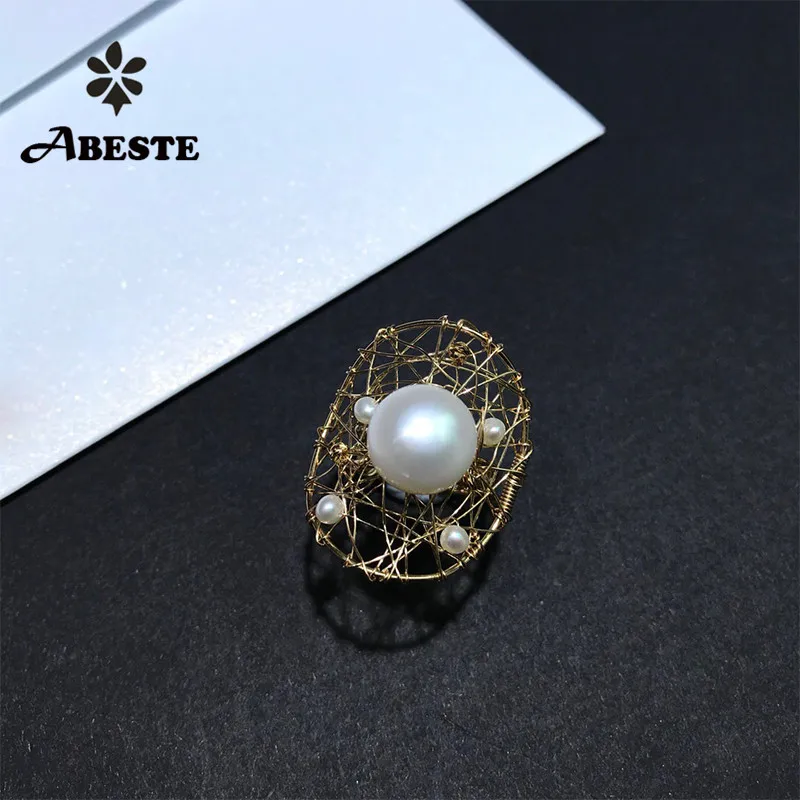 ANI 14K Roll Gold Handmade Women Ring Natural Freshwater White Pearl oorbellen Roll Gold bague fine Engagement Jewelry Custom
ANI 14K Roll Gold Handmade Women Ring Natural Freshwater White Pearl oorbellen Roll Gold bague fine Engagement Jewelry Custom