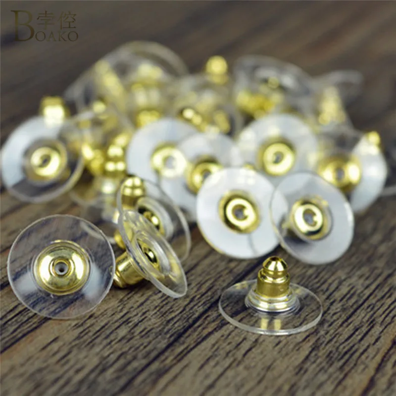 BOAKO 100Pcs/lot Alloy Rubber Earring Backs Bullet Stoppers Earnuts Ear Plug Silicone Round Ear Plugging DIY Jewelry Accessories
BOAKO 100Pcs/lot Alloy Rubber Earring Backs Bullet Stoppers Earnuts Ear Plug Silicone Round Ear Plugging DIY Jewelry Accessories