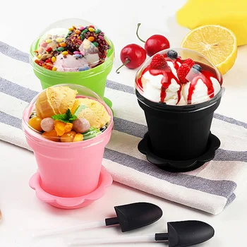 Behogar 10pcs Flowerpot Style DIY Baking Jelly Cake Mousse Yogurt Storage Holder Cup with Lids Shovel Scoops for Party Household 
Behogar 10pcs Flowerpot Style DIY Baking Jelly Cake Mousse Yogurt Storage Holder Cup with Lids Shovel Scoops for Party Household