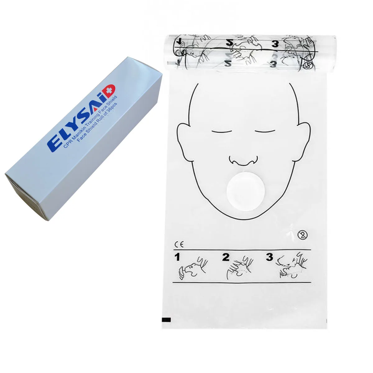 ELYSAID 1 Roll CPR Manikin Resuscitation Training Mask Disposable First Aid Face Shield Roll Of 36pcs For Health Care
ELYSAID 1 Roll CPR Manikin Resuscitation Training Mask Disposable First Aid Face Shield Roll Of 36pcs For Health Care