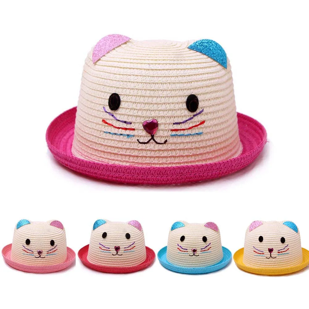 Summer Cartoon Cat Kids Straw Hat Children Breathable Sun Hat Baby Girls Boys Beach Panama Cap Kids Visor Caps HOOLER
Summer Cartoon Cat Kids Straw Hat Children Breathable Sun Hat Baby Girls Boys Beach Panama Cap Kids Visor Caps HOOLER