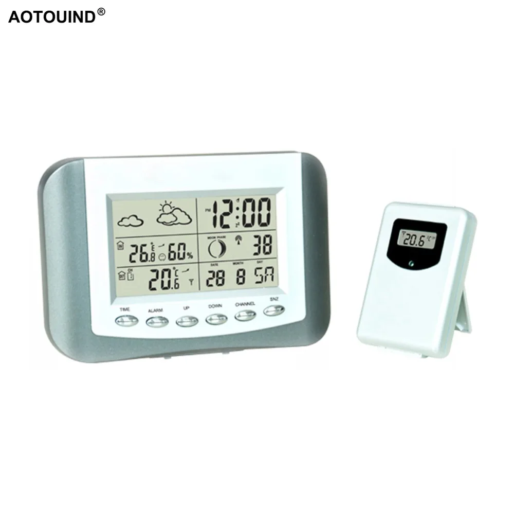 AOTOUIND Wireless Digital Weather Monitoring Station with Indoor Outdoor Thermometer Hygrometer #T07
AOTOUIND Wireless Digital Weather Monitoring Station with Indoor Outdoor Thermometer Hygrometer #T07
