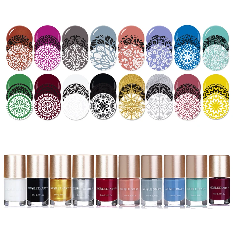 NICOLE DIARY 9ml Stamping Polish Nail Art Varnish Nails Printing Polish 21 Colors
NICOLE DIARY 9ml Stamping Polish Nail Art Varnish Nails Printing Polish 21 Colors