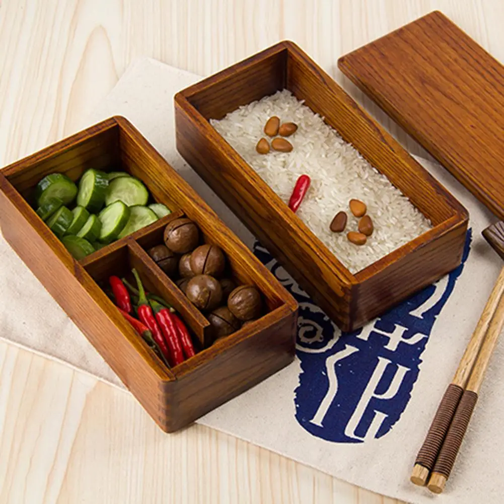 Outdoor Wooden Lunchbox Rectangle Double Layer Wood Food Containers Japanese Bento Sushi Lunch Box Portable For Camping Hiking
Outdoor Wooden Lunchbox Rectangle Double Layer Wood Food Containers Japanese Bento Sushi Lunch Box Portable For Camping Hiking
