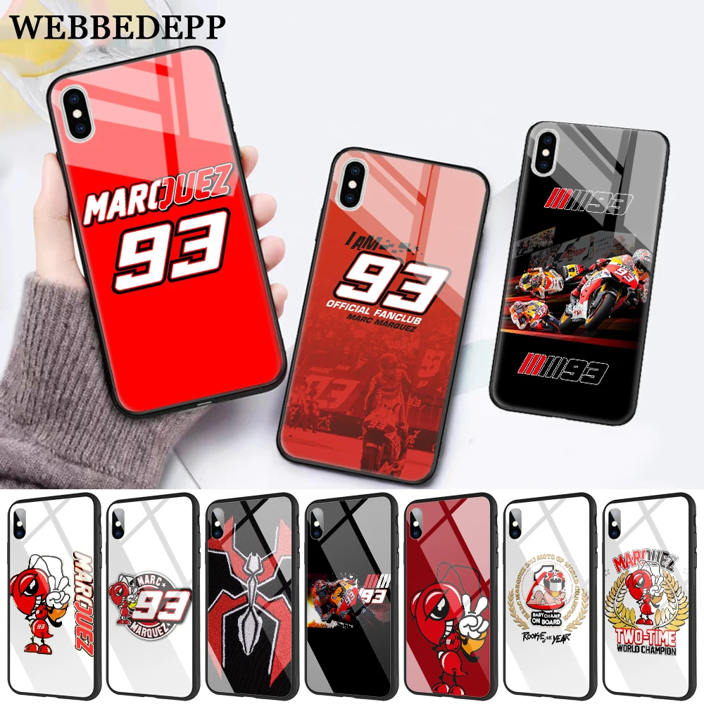 WEBBEDEPP Marc Marquez Moto Gp 93 Glass Phone Case for Apple iPhone 11 Pro X XS Max 6 6S 7 8 Plus 5 5S SE
WEBBEDEPP Marc Marquez Moto Gp 93 Glass Phone Case for Apple iPhone 11 Pro X XS Max 6 6S 7 8 Plus 5 5S SE