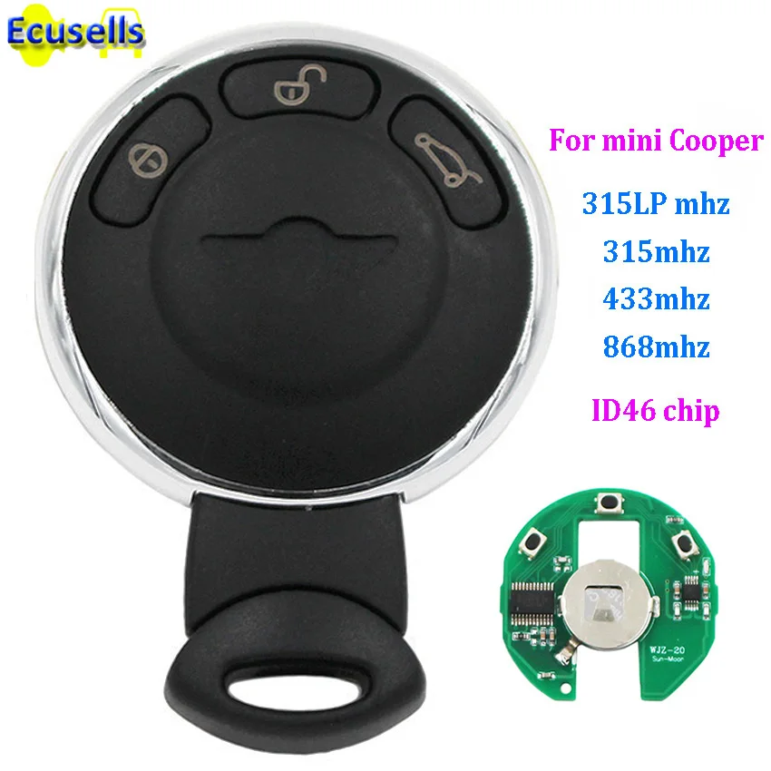 Smart Remote Key Keyless 3 Button CAS System For BMW Mini Cooper 315mhz 433mhz 868MHz with ID46 PCF7945 chip
Smart Remote Key Keyless 3 Button CAS System For BMW Mini Cooper 315mhz 433mhz 868MHz with ID46 PCF7945 chip