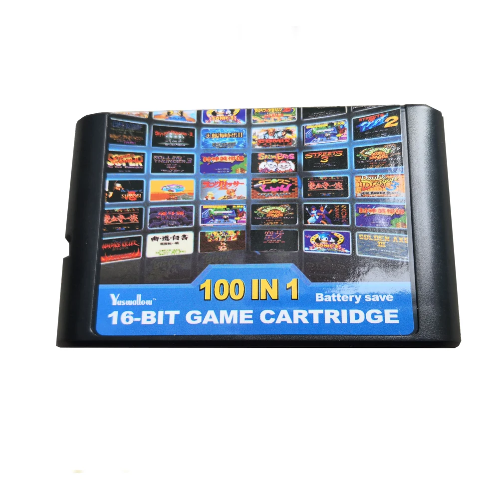 Top 100 in 1 For Sega Megadrive Genesis Game Cartridge(with battery/use all console)
Top 100 in 1 For Sega Megadrive Genesis Game Cartridge(with battery/use all console)
