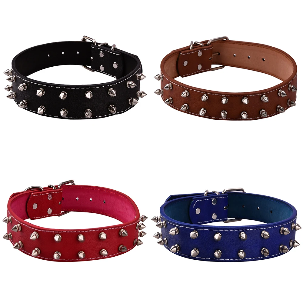 Sharp Spiked Studded Leather Dog Collars PU for Small Medium Large Dogs Pet Collar Rivets Anti-bite Pet Products Neck Strap
Sharp Spiked Studded Leather Dog Collars PU for Small Medium Large Dogs Pet Collar Rivets Anti-bite Pet Products Neck Strap
