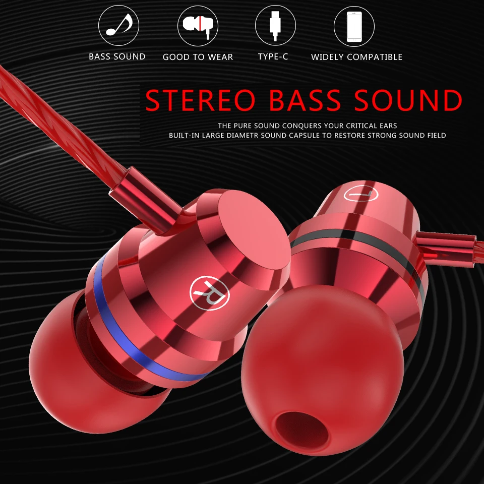 Original Earphone PTM Wired Headset USB Type C Earbuds with Mic for Mobile Phone Sport Xiaomi Huawei Phone
Original Earphone PTM Wired Headset USB Type C Earbuds with Mic for Mobile Phone Sport Xiaomi Huawei Phone