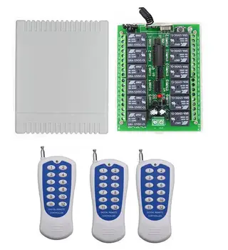 433mhz/315mhz DC 12V 12 CH 12CH Radio Controller RF Wireless Remote Control Switch System, Transmitter Receiver Garage door
433mhz/315mhz DC 12V 12 CH 12CH Radio Controller RF Wireless Remote Control Switch System, Transmitter Receiver Garage door
