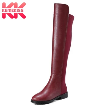 KemeKiss Size 33-43 Women Long Boots Round Toe Female Over Knee Boots Fashion Simple Long Botas Woman Footwear
KemeKiss Size 33-43 Women Long Boots Round Toe Female Over Knee Boots Fashion Simple Long Botas Woman Footwear