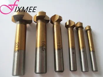 Fixmee Three edge chamfering tin / 20.5/16.5/12.4/10.4/8.3/6.3 titanium screws countersunk drill
Fixmee Three edge chamfering tin / 20.5/16.5/12.4/10.4/8.3/6.3 titanium screws countersunk drill