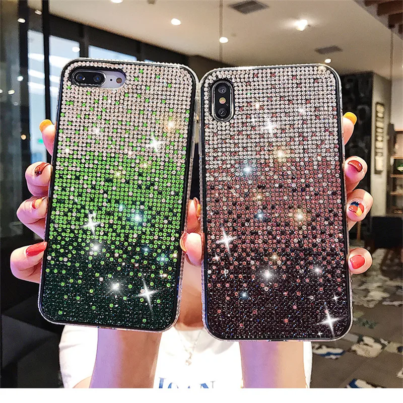 Fashion Inlaid Full Bling Crystal Rhinestone Diamond Gradient Color Case Cover For iPhone 11 Pro Max XS Max XR X 8 7 6 6S Plus
Fashion Inlaid Full Bling Crystal Rhinestone Diamond Gradient Color Case Cover For iPhone 11 Pro Max XS Max XR X 8 7 6 6S Plus