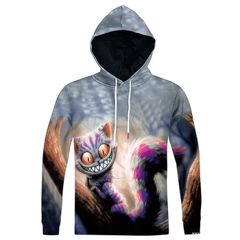 2018 New Fashion Creative 3D Hoodies Cheshire Cat Print Hoody Sweatshirt Harajuku Outfits Top Moleton Women Men casual pullover
2018 New Fashion Creative 3D Hoodies Cheshire Cat Print Hoody Sweatshirt Harajuku Outfits Top Moleton Women Men casual pullover